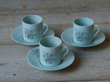 3 Espresso kop-en-schotels, France Limoges, 'D'ARTROIT, gaaf beschikbaar voor biedingen