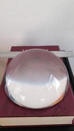 Zeer grote halve glazen platte bolle lens, Antiek en Kunst, Ophalen of Verzenden