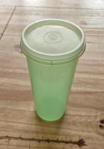 Tupperware voorraadbus met deksel Groen 1L H 22cm Ø 10cm, Ophalen of Verzenden, Zo goed als nieuw, Groen, Bus of Trommel