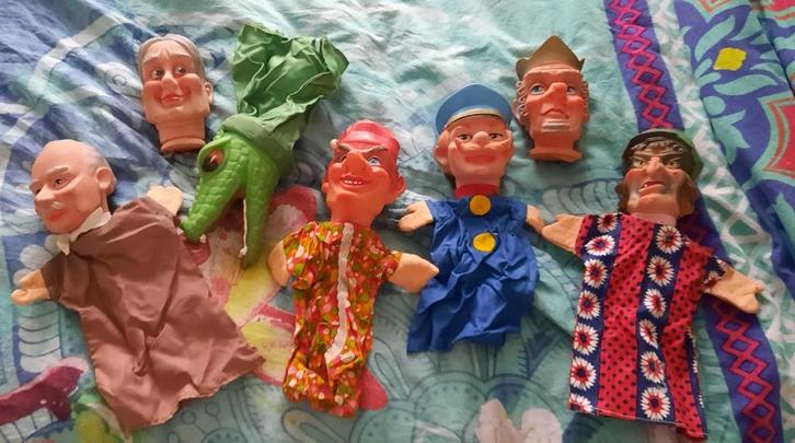 antieke poppenkastpoppen, Antiek en Kunst, Antiek | Speelgoed, Ophalen of Verzenden