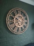 Nette grote klok diameter 90cm goud / brons, Ophalen, Zo goed als nieuw, Analoog, Wandklok