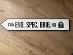 US; repro bewijzeringsbord HQ 13th Engineer Spec Brigade, Ophalen of Verzenden, Landmacht, Amerika, Overige typen