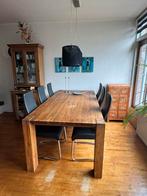 Teak eettafel, Ophalen, Gebruikt, 200 cm of meer, 50 tot 100 cm