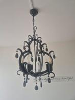 Zwarte Kroonluchter Landelijke Stijl, Huis en Inrichting, Lampen | Kroonluchters, Ophalen of Verzenden, Zo goed als nieuw, Metaal