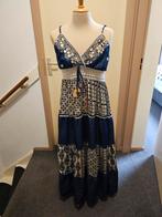 Blauwe Maxi Jurk - Bohemian Stijl, Maat 38/40 (M), Galajurk, Blauw, Ophalen of Verzenden