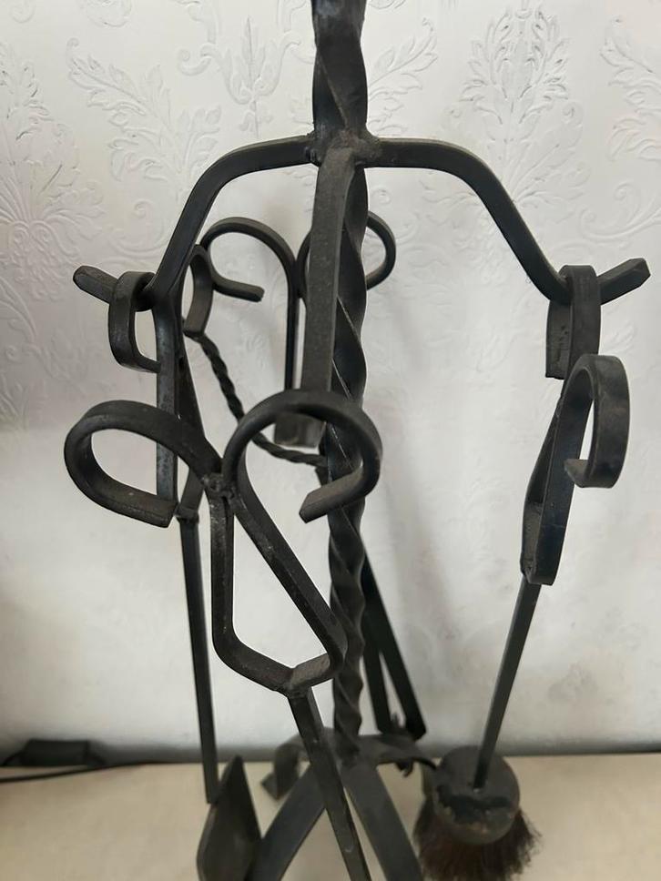 Prachtig bewerkt  gietijzeren Kachel Bestek - 4 Delig, Huis en Inrichting, Haarden, Zo goed als nieuw, Houthaard, Ophalen of Verzenden