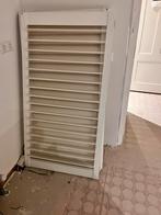 2 Witte shutters / louvre luiken/ handbediend, Gebruikt, Wit, 100 tot 150 cm, 50 tot 100 cm