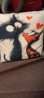 4 Kussen met kattenprint - Nieuwstaat, Huis en Inrichting, Woonaccessoires | Kussens, Ophalen of Verzenden, Zo goed als nieuw