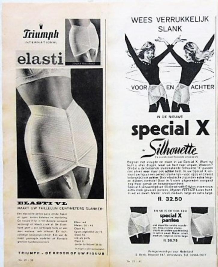 22 vintage advertenties reclames lingerie 1962 beha, Verzamelen, Merken en Reclamevoorwerpen, Gebruikt, Verzenden