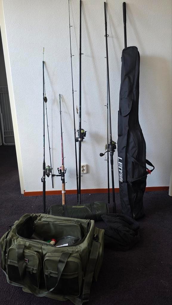 Complete Visset: Karper & Spin, Watersport en Boten, Hengelsport | Karpervissen, Gebruikt, Overige typen, Ophalen of Verzenden