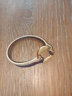 Energetix armband goud, leren bandje, magneetsieraden, Ophalen, Gebruikt