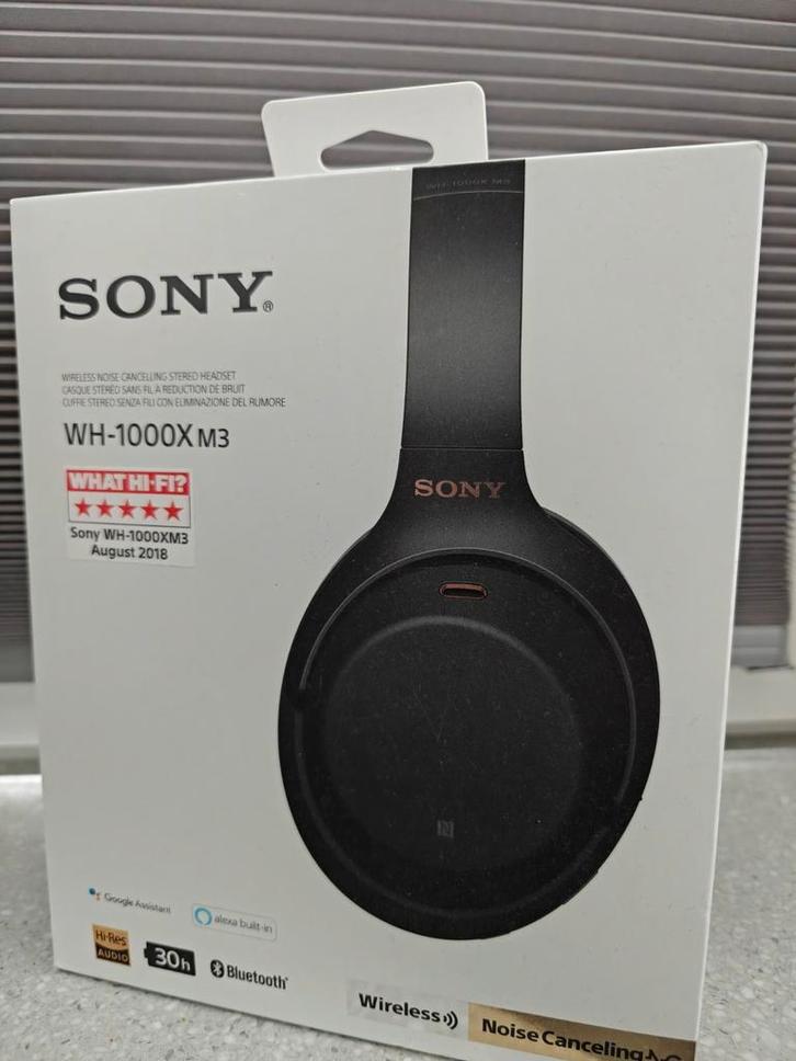 Sony WH-1000XM3 Koptelefoon - Zwart, Audio, Tv en Foto, Koptelefoons, Gebruikt, Over oor (circumaural), Sony, Draadloos, Bluetooth