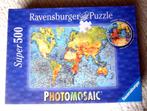 Super 500 Fotomosaic Ravensburger  - Onze Aarde - compleet, Ophalen of Verzenden, 500 t/m 1500 stukjes, Gebruikt, Legpuzzel