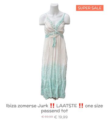 Ibiza zomerse Jurk ‼️ LAATSTE ‼️ beschikbaar voor biedingen