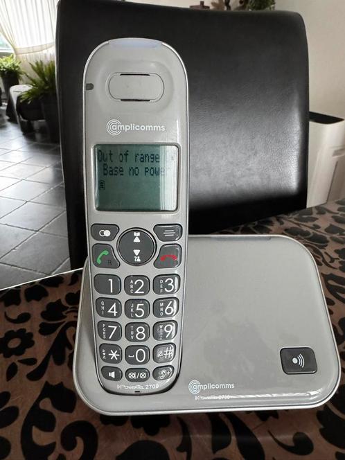 Amplicomms Powertel 2700, Telecommunicatie, Vaste telefoons | Handsets en Draadloos, Zo goed als nieuw, 1 handset, Ophalen of Verzenden