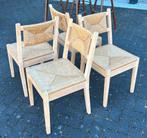 Set van 4 stoelen met rieten zitting en rug, Ophalen, Bruin, Zo goed als nieuw, Vier
