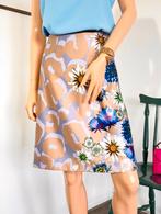 MARC CAIN rokje maat 2 (36/38) - bloemen, Beige, Ophalen of Verzenden, Zo goed als nieuw, Knielengte