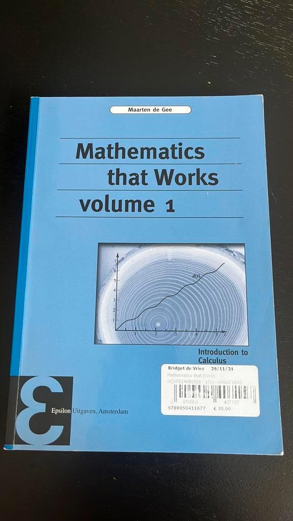Mathematics that Works volume 1, Maarten de Gee, Boeken, Studieboeken en Cursussen, Zo goed als nieuw, Ophalen of Verzenden