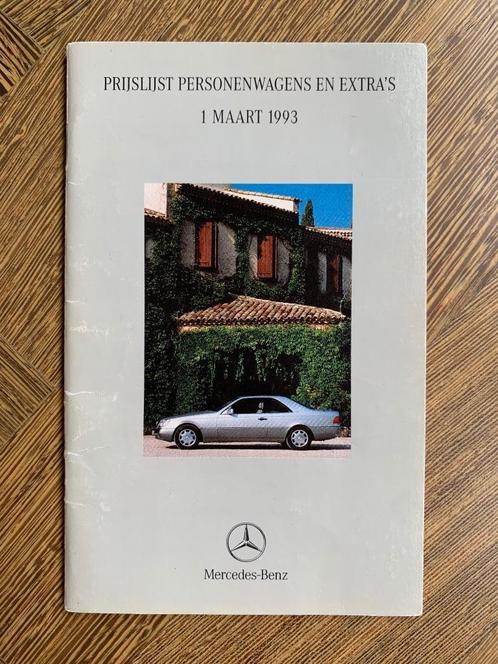 Prijslijst Mercedes-Benz personenwagens maart 1993, Boeken, Auto's | Folders en Tijdschriften, Gelezen, Mercedes, Ophalen of Verzenden