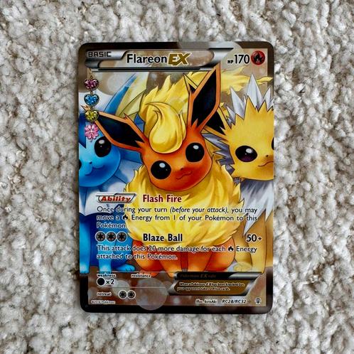 Pokémon Flareon EX RC28/RC32 Generations, Hobby en Vrije tijd, Verzamelkaartspellen | Pokémon, Zo goed als nieuw, Losse kaart