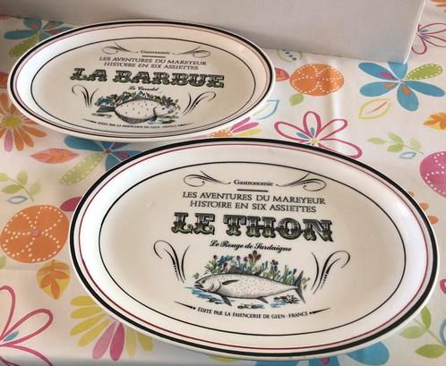 Twee schalen van Gien France, Huis en Inrichting, Keuken | Servies, Zo goed als nieuw, Schaal of Schalen, Overige stijlen, Porselein
