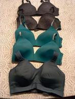 4x t-shirt bh's + 1x sport bh, Hema, mt 80b, Ophalen of Verzenden, Zwart, BH