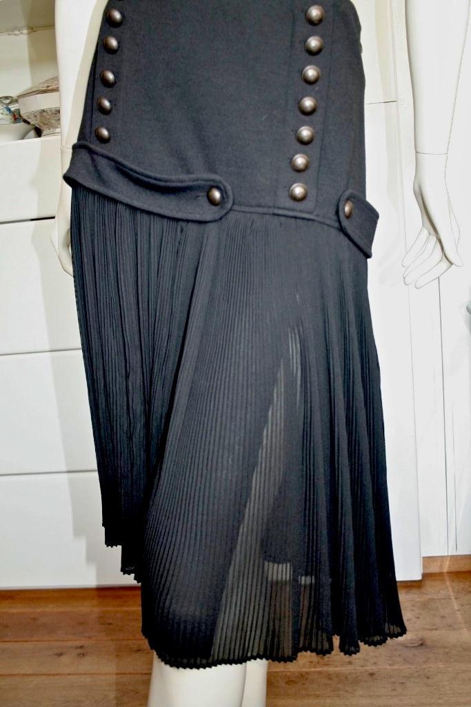rokje plisse gebreid zwierig Mandarin & Mint ww 399,- NIEUW, Kleding | Dames, Rokken, Nieuw, Maat 38/40 (M), Zwart, Knielengte