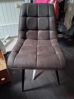 4 Nieuwe antraciet Eetkamerstoelen - Stijlvol Design, Huis en Inrichting, Stoelen, Ophalen, Bruin, Nieuw, Metaal