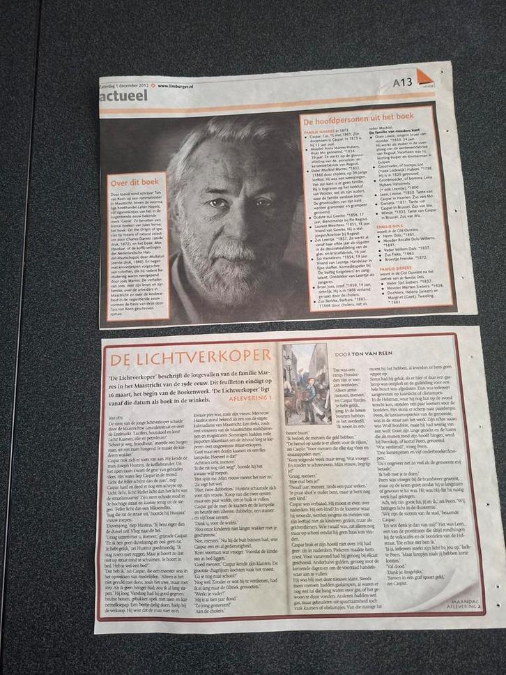 Ton van Reen - de lichtverkoper (complete krantenversie), Boeken, Historische romans, Ophalen of Verzenden