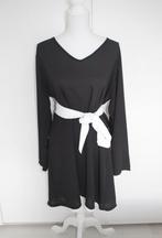 NIEUW zwart/wit tuniek/jurkje met ceintuur, Made in Italy, Verzenden, Zwart, Maat 46/48 (XL) of groter