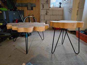 Boomstam Bijzettafels - Set van 2 beschikbaar voor biedingen