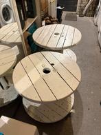 Tafel haspels, Tuin en Terras, Tuintafels, Ophalen, Gebruikt, Rond, Hout