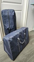 Koelstra campingbedje + matras donkerblauw, Ophalen, Gebruikt, Reisbedje