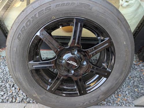 Hele nette 7 spaaks 4x100 velgen met Toyo proxes, Auto-onderdelen, Banden en Velgen, Zomerbanden, Ophalen of Verzenden