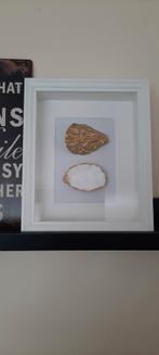 Handgedecoreerde oesterschelpen, goud in lijst, nieuw!, Huis en Inrichting, Woonaccessoires | Lijsten, Minder dan 50 cm, Nieuw