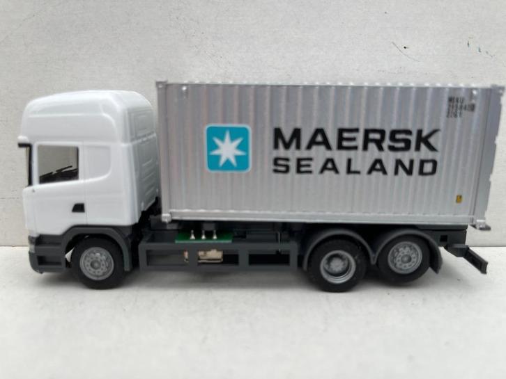 Faller HO LKW Scania zeecontainer Maersk, Hobby en Vrije tijd, Modelauto's | 1:87, Nieuw, Bus of Vrachtwagen, Overige merken, Ophalen of Verzenden