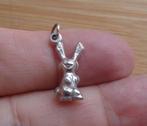 zilveren vintage bedel konijn [629], Overige merken, Verzenden, Zo goed als nieuw, 1 bedel