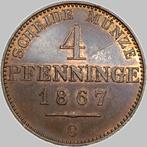 Pruisen 4 Pfennige 1867 C, Ophalen of Verzenden, Duitsland, Losse munt