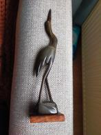 Vintage houten reiger vogel beeldje, Ophalen of Verzenden