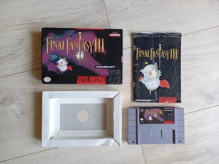 Final Fantasy 3 complete in box (CIB) voor de SNES, Spelcomputers en Games, Games | Nintendo Super NES, Gebruikt, Role Playing Game (Rpg)