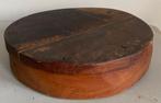 Mooie oude houten schaal met deksel, Ophalen of Verzenden