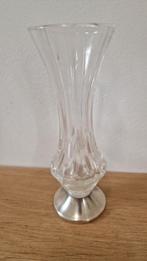Zilveren Voet Kristal Kristallen art deco Vaasje 925 Gemerkt, Antiek en Kunst, Ophalen of Verzenden