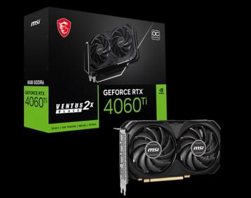 MSI GeForce RTX 4060 Ti VENTUS 2X BLACK 8G OC  beschikbaar voor biedingen