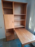 Lundia vintage wandkast/boekenkast met bureau !!!, Ophalen, Met plank(en), Gebruikt, 200 cm of meer