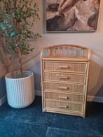 Oude rotan commode, Huis en Inrichting, Kasten | Ladekasten, Ophalen, 5 laden of meer, Scandinavisch, 50 tot 100 cm