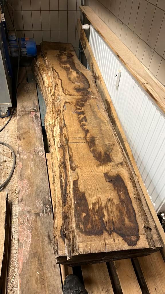 Frans eiken schaaldelen 41 mm dik, Doe-het-zelf en Verbouw, Hout en Planken, Zo goed als nieuw, Plank, Eiken, 250 tot 300 cm, Ophalen of Verzenden