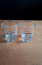 goblet graan jenever borrel shot glazen (set van 2), Ophalen of Verzenden, Zo goed als nieuw