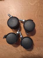 Te koop 4 kast wieltjes., Doe-het-zelf en Verbouw, Zwenkwielen, Ophalen of Verzenden