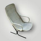 Dirk van Sliedrecht rotan 514 fauteuil voor gebr Jonkers, Ophalen, Vintage pitriet rattan fauteuil 60,S lounge chair, Gebruikt