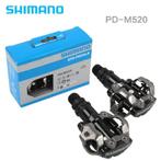 Mountainbike klik pedaalset Shimano SPD type PD-M520, Crankstel of Pedalen, Nieuw, Shimano, Mountainbike